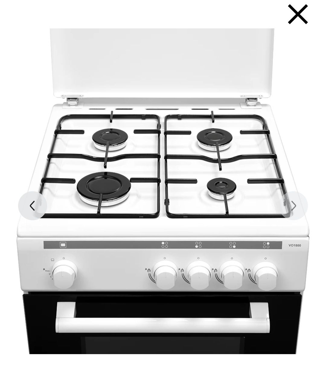 Aragaz VORTEX VO1800, 4 arzatoare, alb