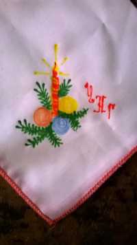 кърпа копринена ЧНГ, ръчно рисувана от соца антика