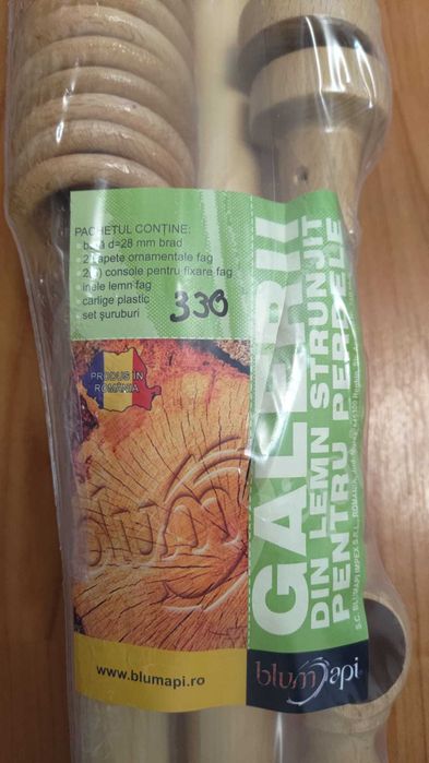 Galerie lemn masiv 28mm x 330cm Stejar