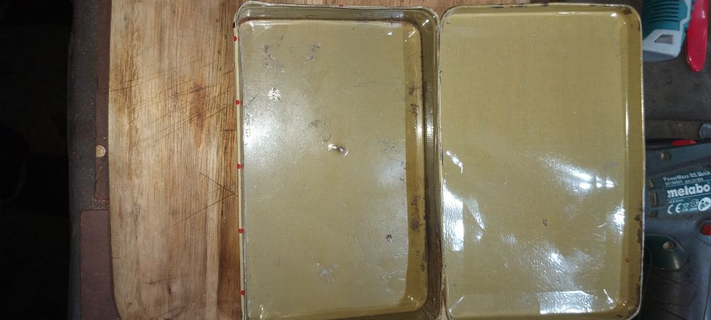 Стара руска рисувана метална кутия