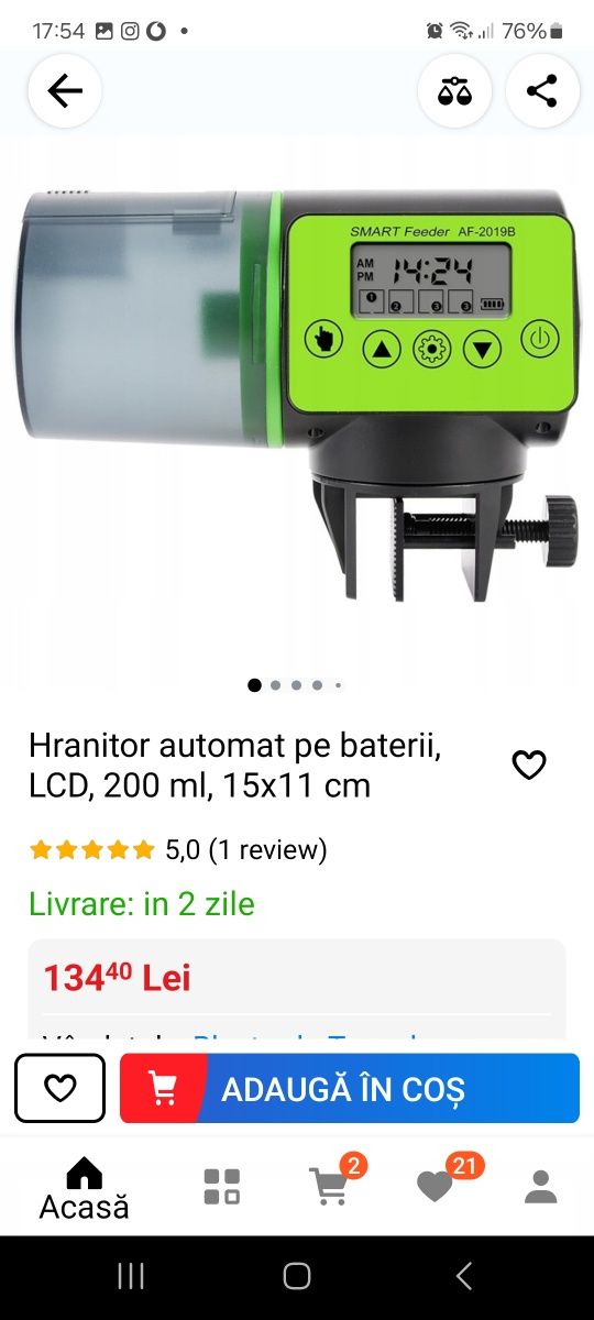 Vând  2 hrănitoare automate noi( 100 lei buc)