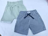 Pantaloni scurti copii bumbac H&M 98 cm 2 ani 3 ani dungi verde