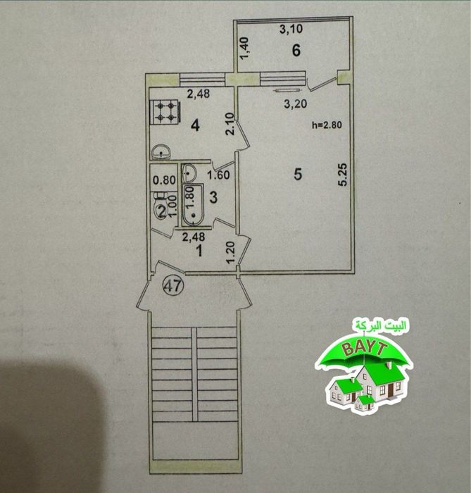 х Чиланзар 10 квартал 1в2/4/4,Орт.Кохунур,Метро 3 остоновка,Продается