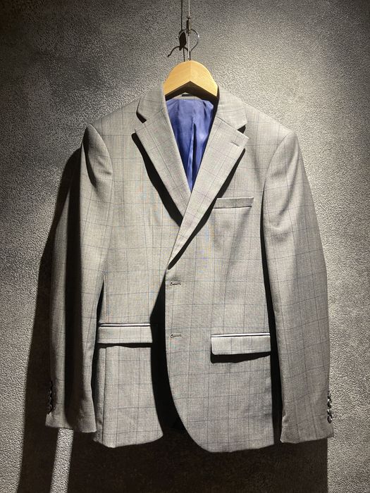 Мъжко сако Selected Homme, размер 46 / 48/ M / L, сиво каре, като ново