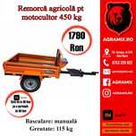 Remorca agricola basculabila la motocultor Romdac 450 kg
