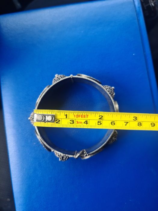 N bratara argint masiv 925 araba,Allah,fixa 62 mm ,model deosebit