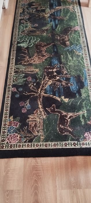 Carpete vintage batik pauni/ cerbi