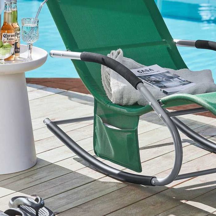 Sezlong metalic gradina cu perna confortabila | OGS50-HG