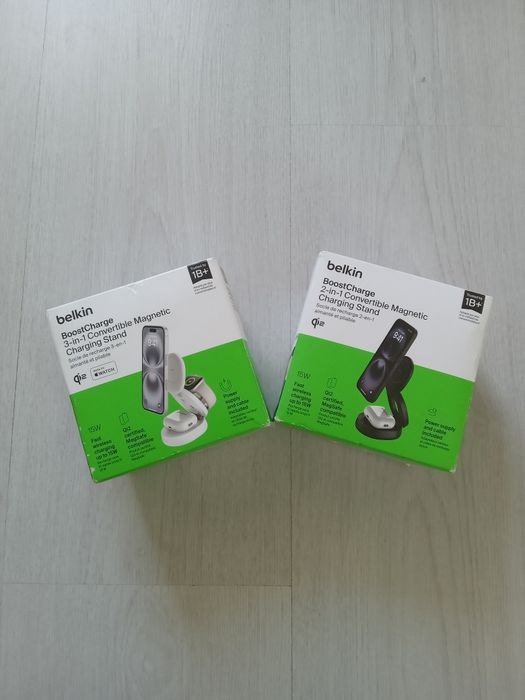 Безжично зарядно Belkin BoostCharge 2-in-1 Convertible Magnetic