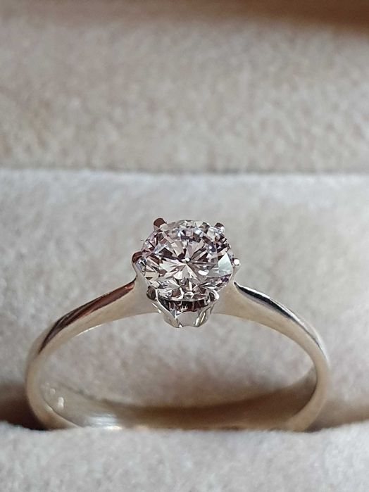 Inel solitair aur cu diamant perfect Flawless 0.5ct