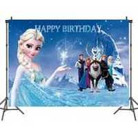 Тапет / фон за рожден ден на тема Disney Frozen Анна и Елза