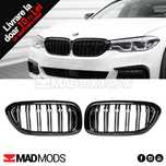 Set grile duble M BMW Seria 5 G30 G31 G38 M5 F90 2017-2020, Negru luci
