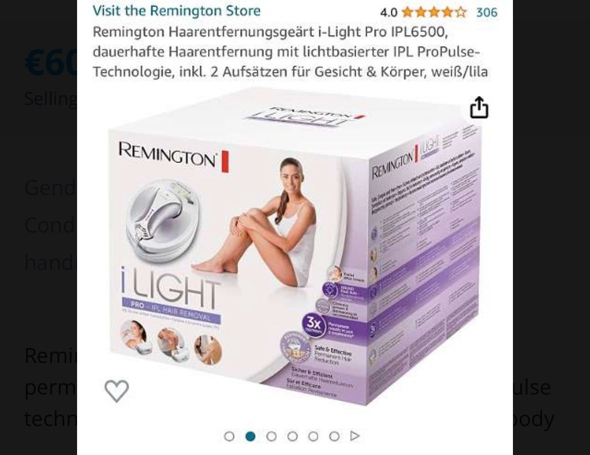 Remington лазерна епилация i-Light Pro IPL6500