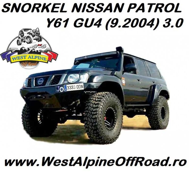 SNORKEL NISSAN PATROL Y61 GU4 (9.2004) 3.0 - Fabricat din LLDPE