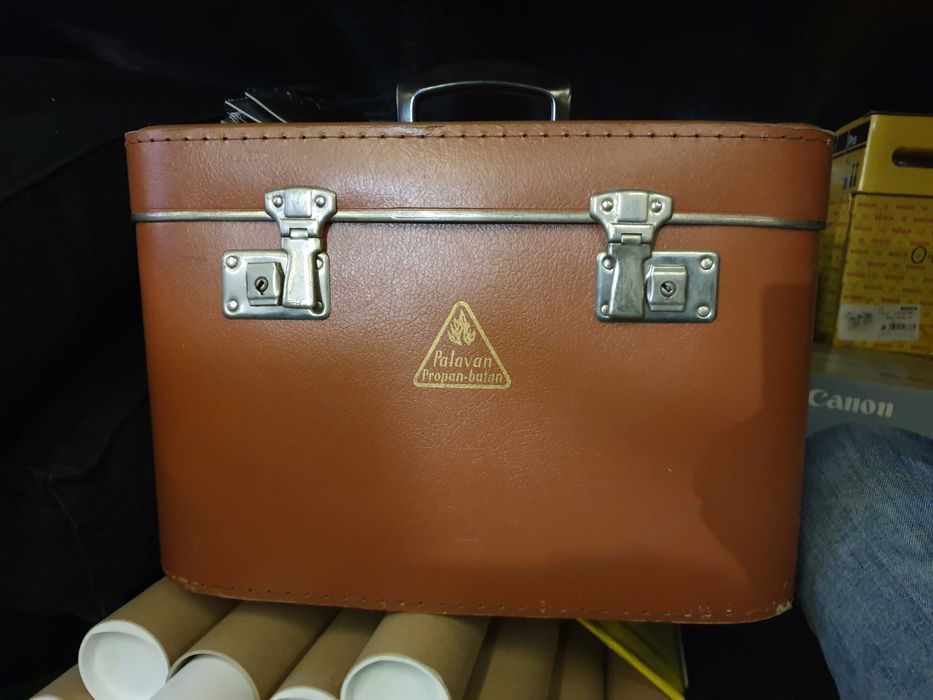 Geanta vintage maro anii '60 Palavan Cehoslovacia