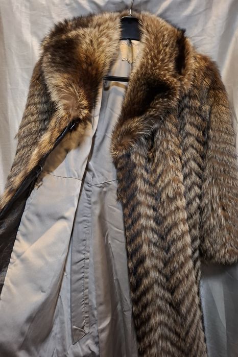 Palton elegant blana naturala