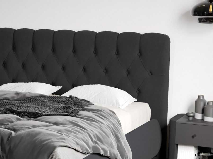 Pat Tapitat Mega Gri antracit - Riviera 97 somiera rabatabila + lada