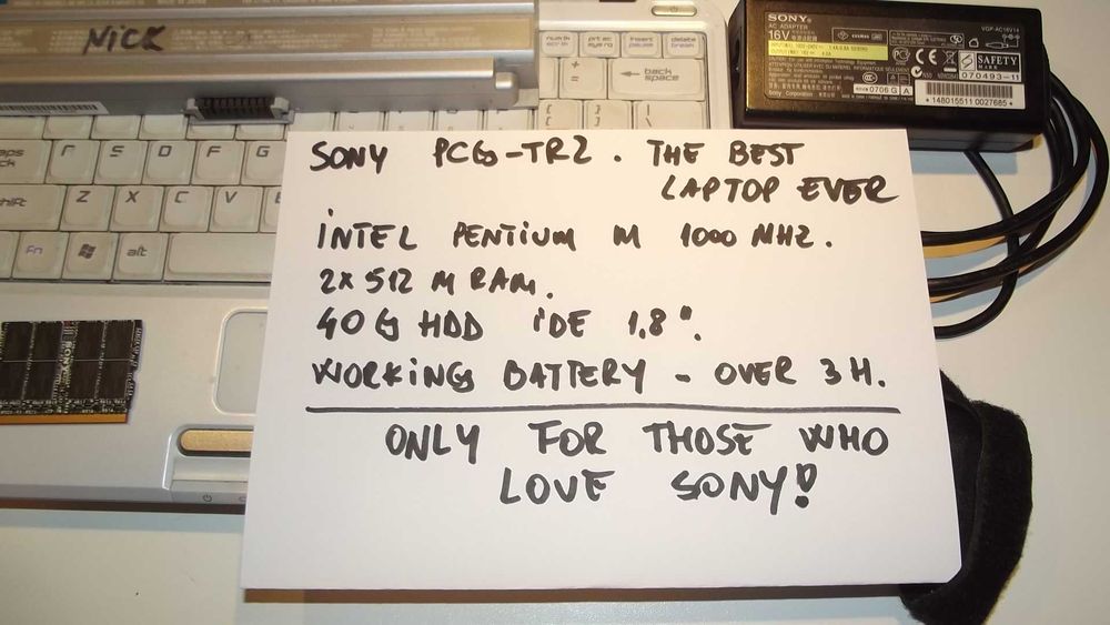 Laptopuri Sony de colectie PCG-TR2A