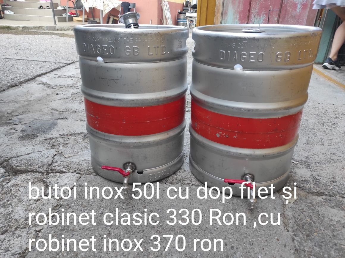 Butoi inox cu robinet hidrofor