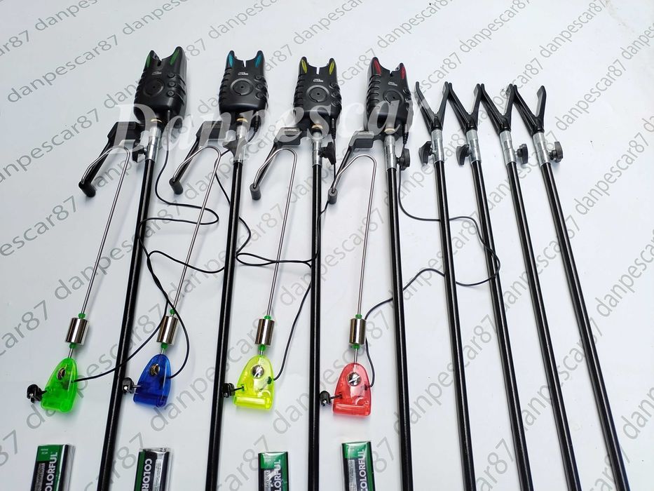 SET 4 Avertizori FL JY56 CU 4 Swingeer MKM2 cu iluminare si 8 Tije