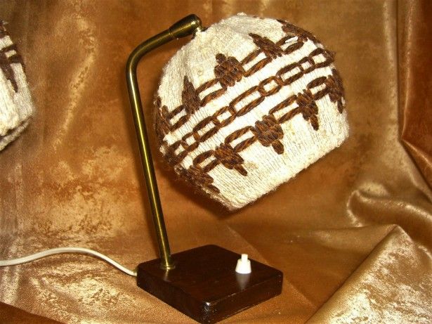 Set veioze Art Deco lemn, alama, lana, colectie, cadou, vintage