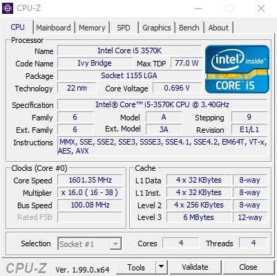 Процесор Intel i5-3570K, до 3.80 GHz, сокет 1155