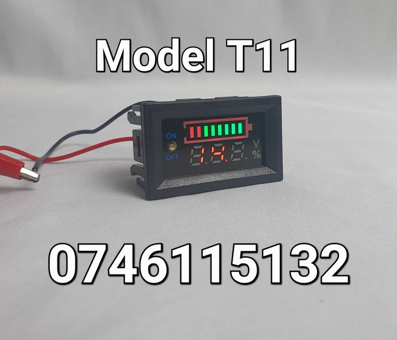 Ceas incarcare Tractor Auto Moto Atv-Voltmetru LED cu afisaj Dublu-T11