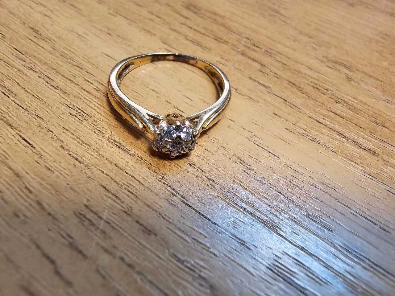 inel cu diamante 18k(amtikgemma)