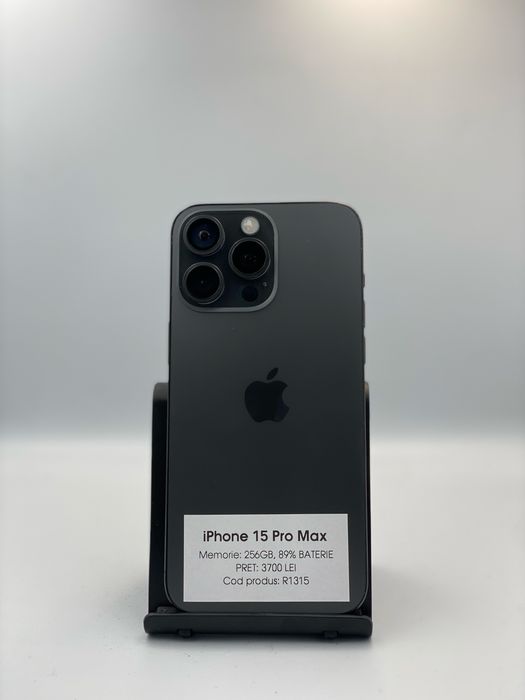 IPhone 15 Pro Max, 256GB memorie, 89% baterie