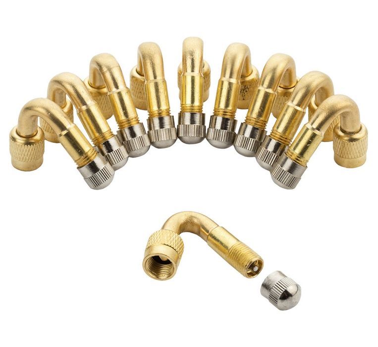 Set 10 buc extensie valva roata curbata la 45 grade prelungitor cu cot