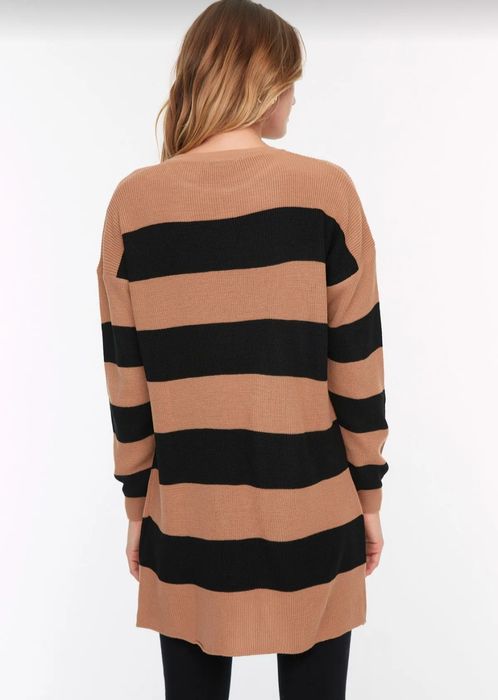 Pulover tricotat lung,nou cu etichetă