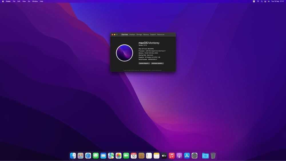 iMac (27-inch, Mid 2010) 16GB RAM, 1TB SSD, Intel i7