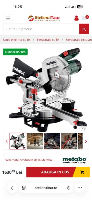 Fierastrau circular debitat Metabo KGS 254 M