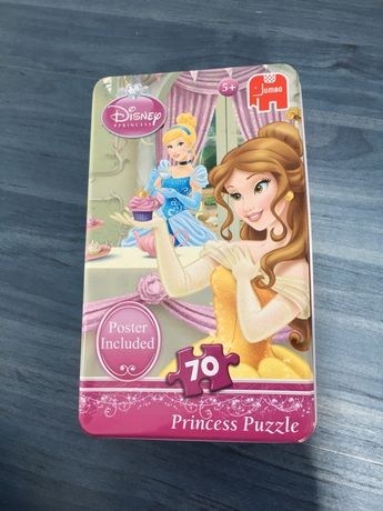 Puzzle Prințese 70 de piese cutie metalică