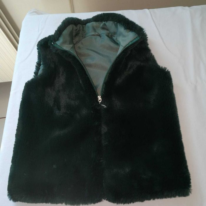 Детски елек Teddy Bear с хастар, тъмно зелен