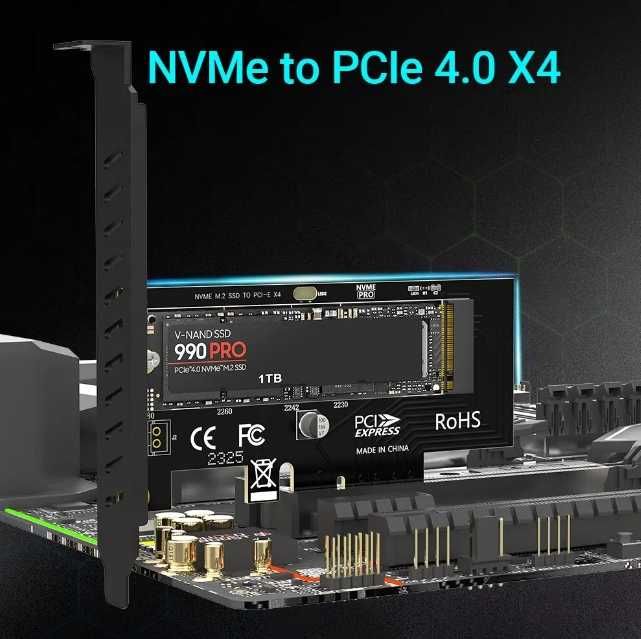 Адаптер  M.2 NVMe SSD PCI-E 4.0