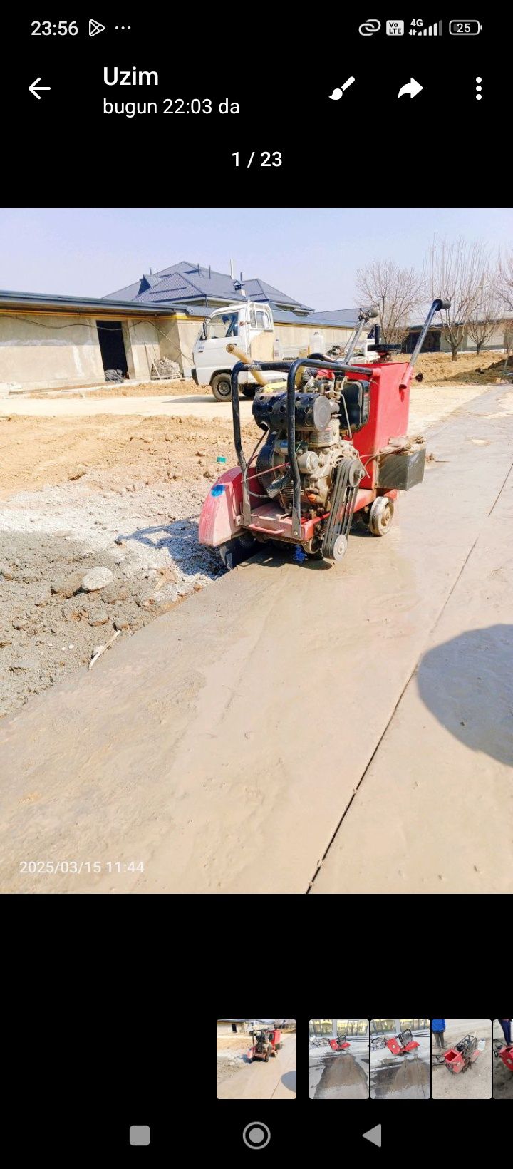 Asfalt beton kesish vertalyotda shlifovka