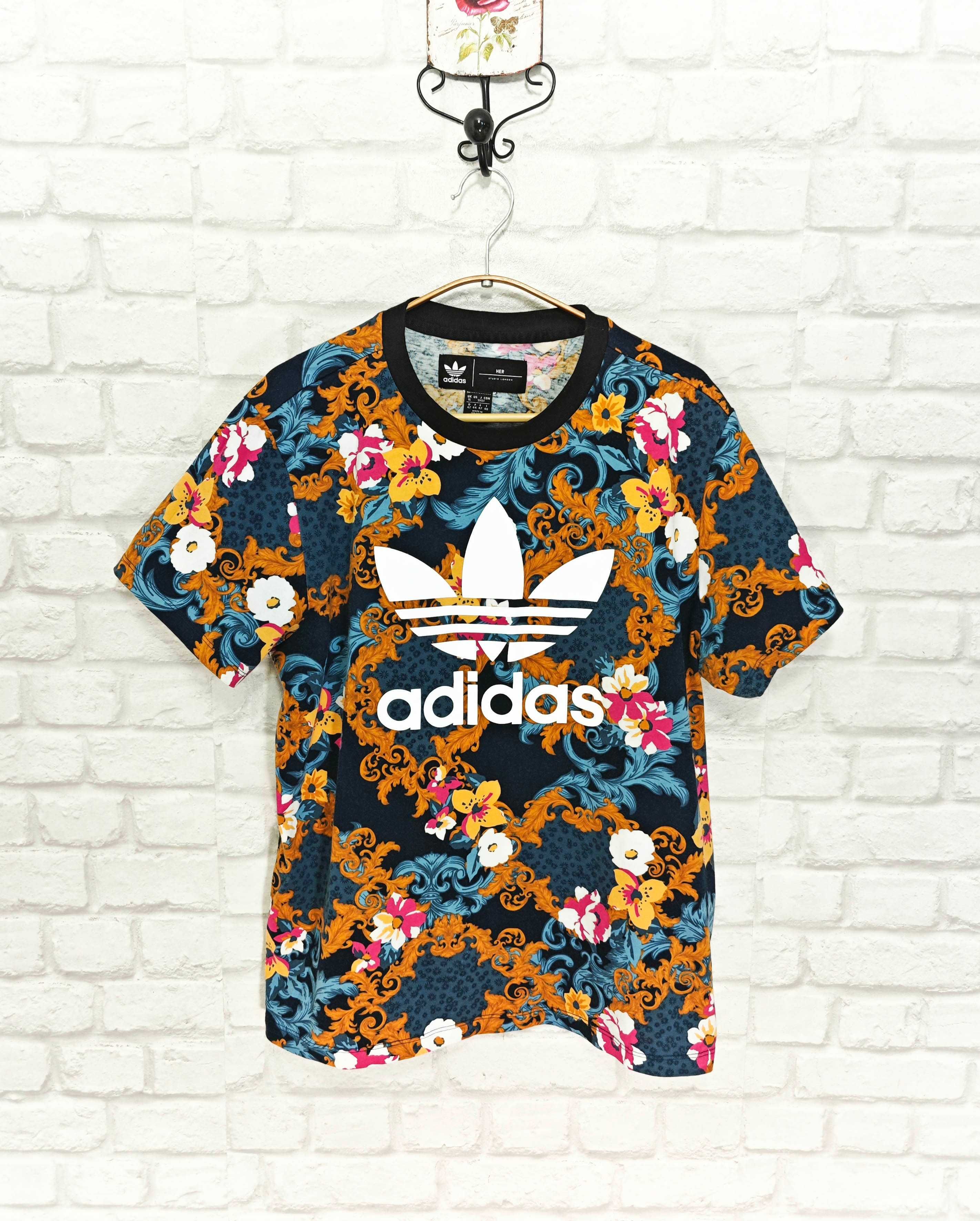 Adidas Her Studio London Флорална дамска тениска размер XL / UK 16