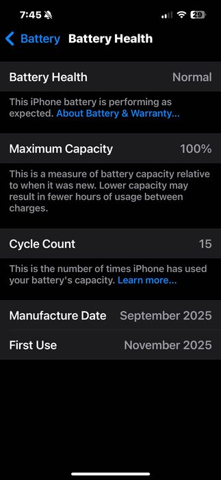 iPhone 16e, черен, 128GB ГАРАНЦИЯ!