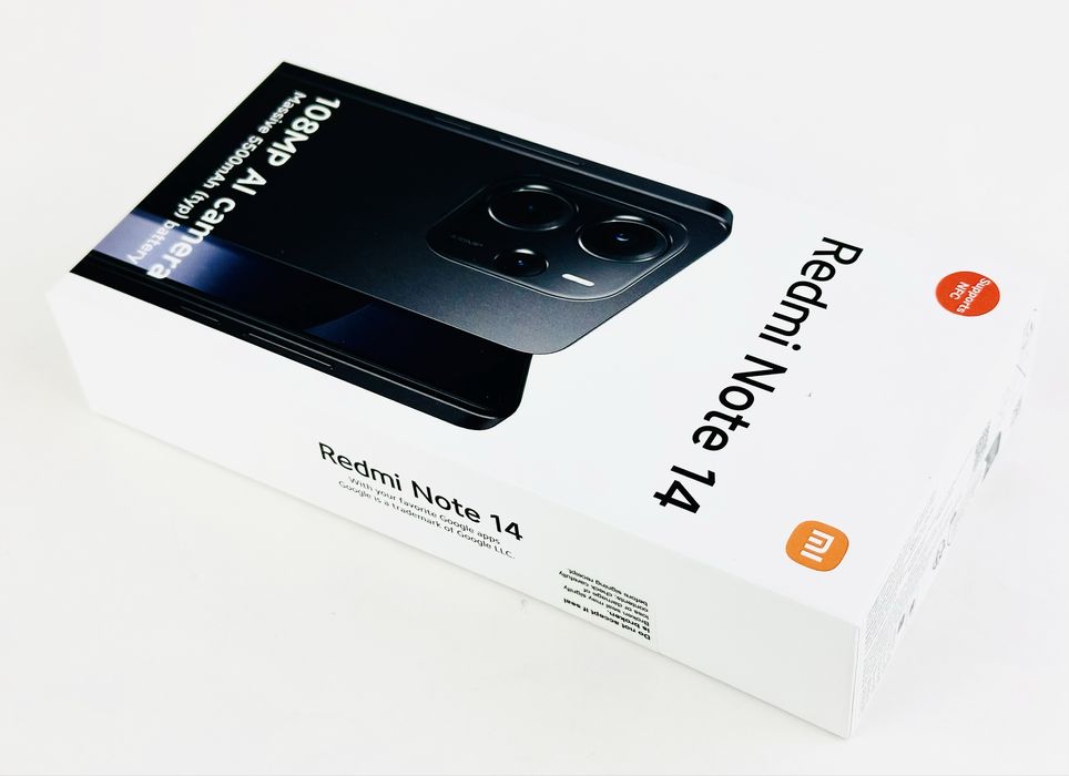 НОВ! Xiaomi Redmi Note 14 256GB 8RAM Black 2г. Гаранция!