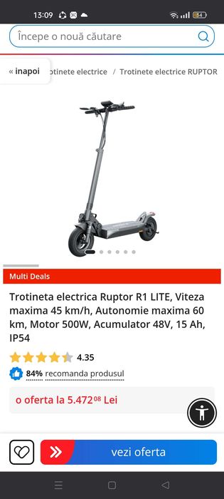 Vând trotinetă electrică Ruptor R1 lite