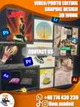 Photo/Video Editor photoshop & Graphic designer & Animații 3D