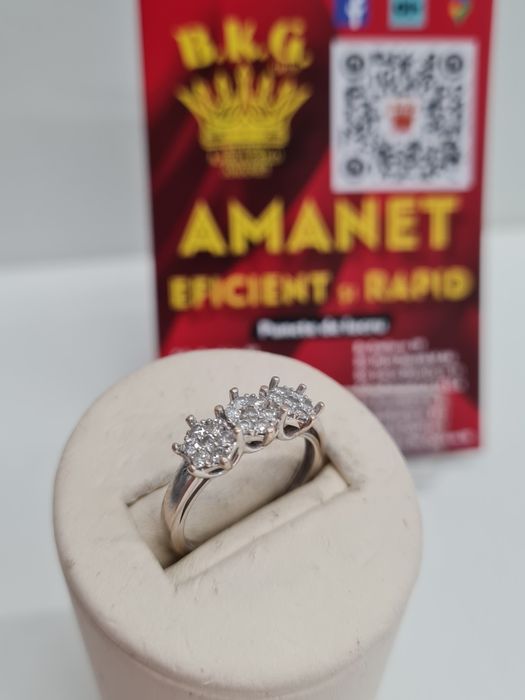 Inel din aur de 18K cu diamante Amanet BKG