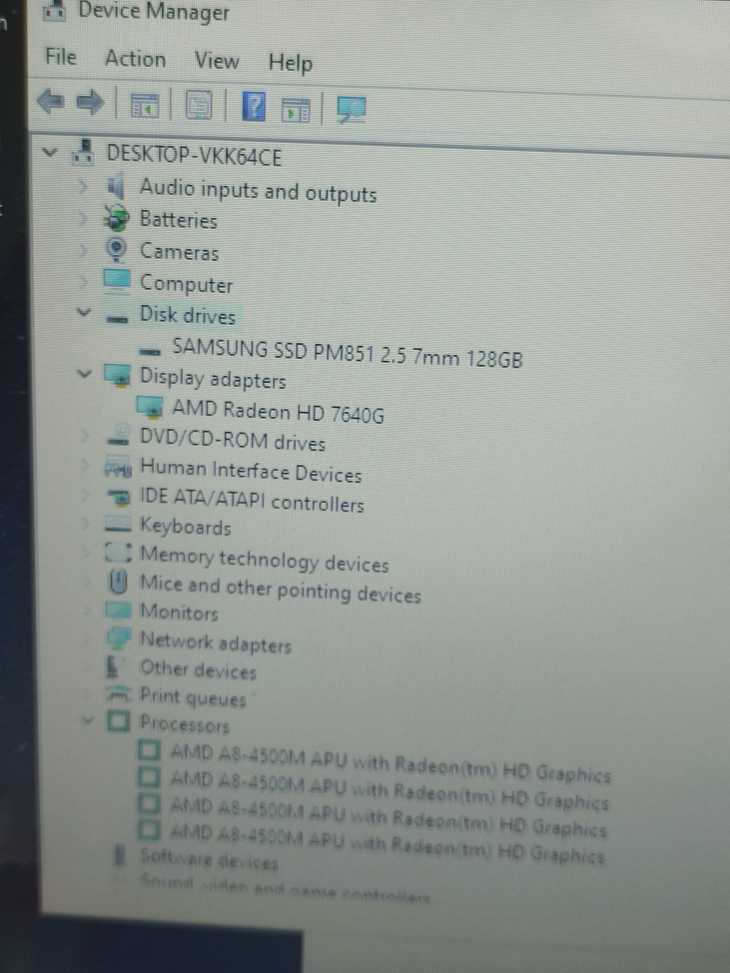 Laptop HP Pavilion G7 - AMD A8-4500m(4CPU)/6gb/SSD/17,3 Led/Baterie 2h