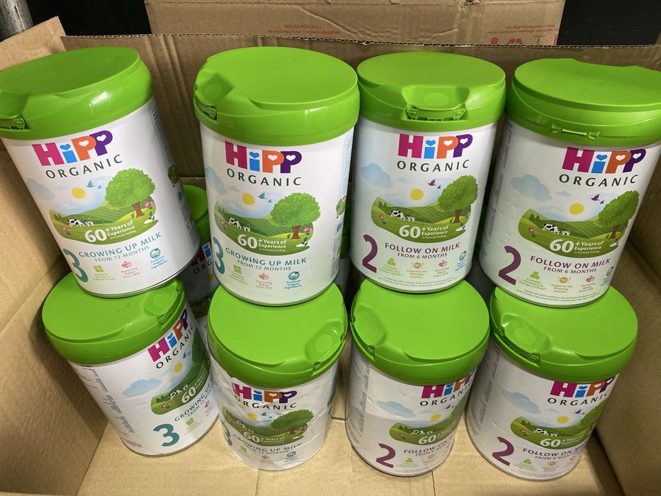 Бебешки млека Hipp 2 и Hipp 3 , внос от Англия