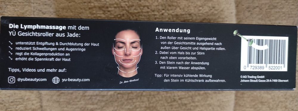 Ролик для лица с натуральным нифритом класса А премиум нефрит этическ