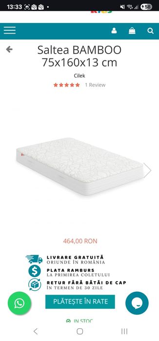 Patut bebe convertibil + saltea bonus gratuit