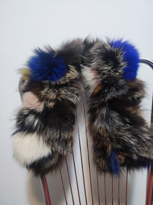 Guler din blana naturala de vulpe