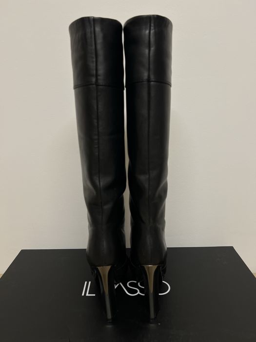 Cizme lungi din piele , Il Passo, negre , 36
