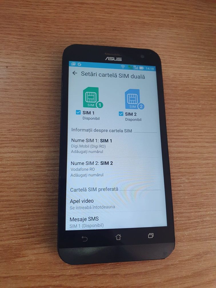 Telefon smartphone Asus Zenfone Laser 2 4G 16Gb dual sim necodat Z00ED